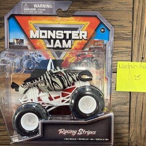 Monster Jam Racing Stripes - Black and White